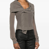 Giacca biker classica in talpa Rick Owens - donna 
