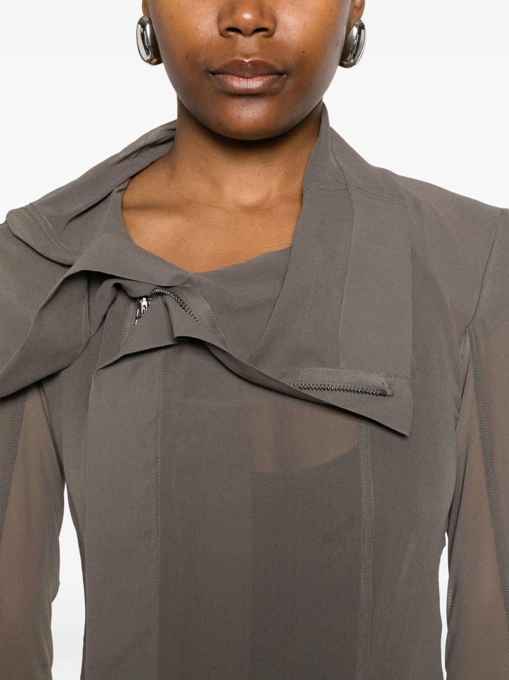 Giacca biker classica in talpa Rick Owens - donna 