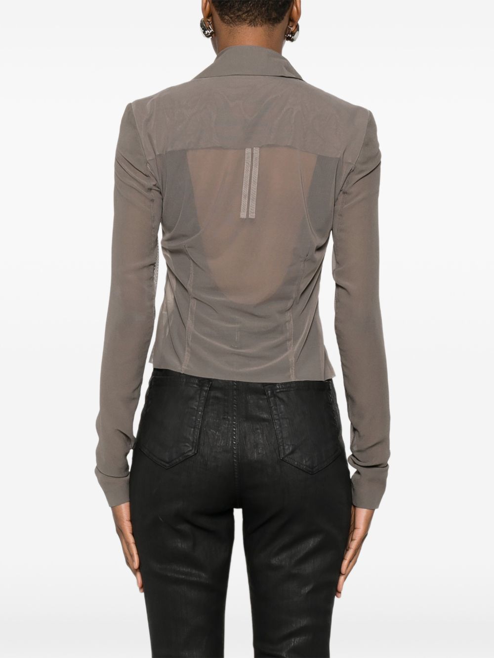 Giacca biker classica in talpa Rick Owens - donna 