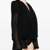Giacca Maria con scollo a V in nero Rick Owens - donna 