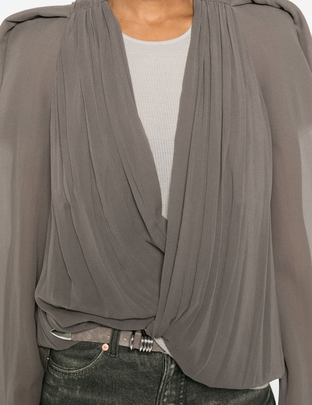 Blusa Maria con scollo a V in talpa Rick Owens - donna 