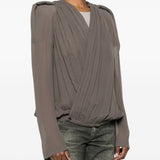 Blusa Maria con scollo a V in talpa Rick Owens - donna 