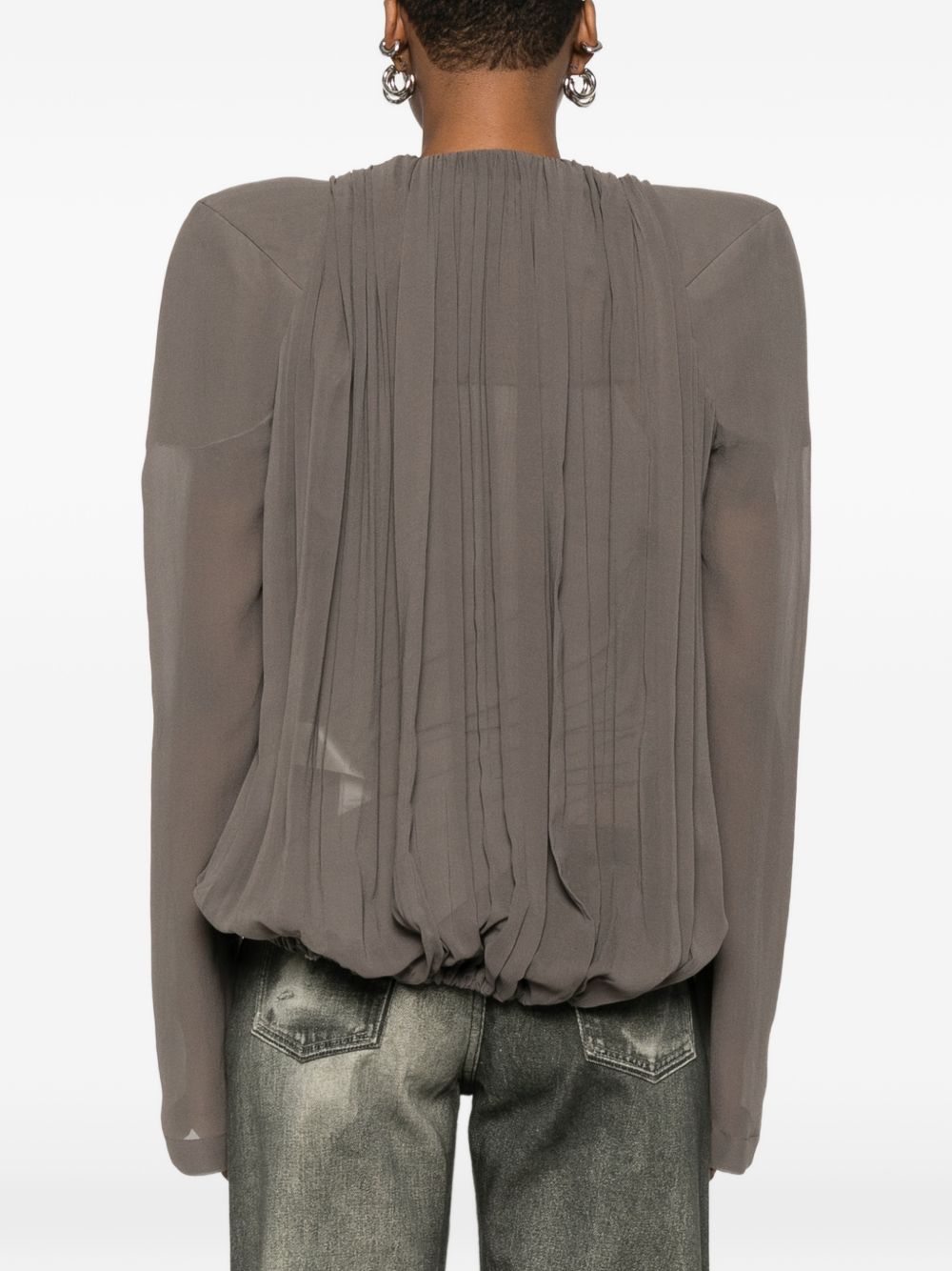 Blusa Maria con scollo a V in talpa Rick Owens - donna 