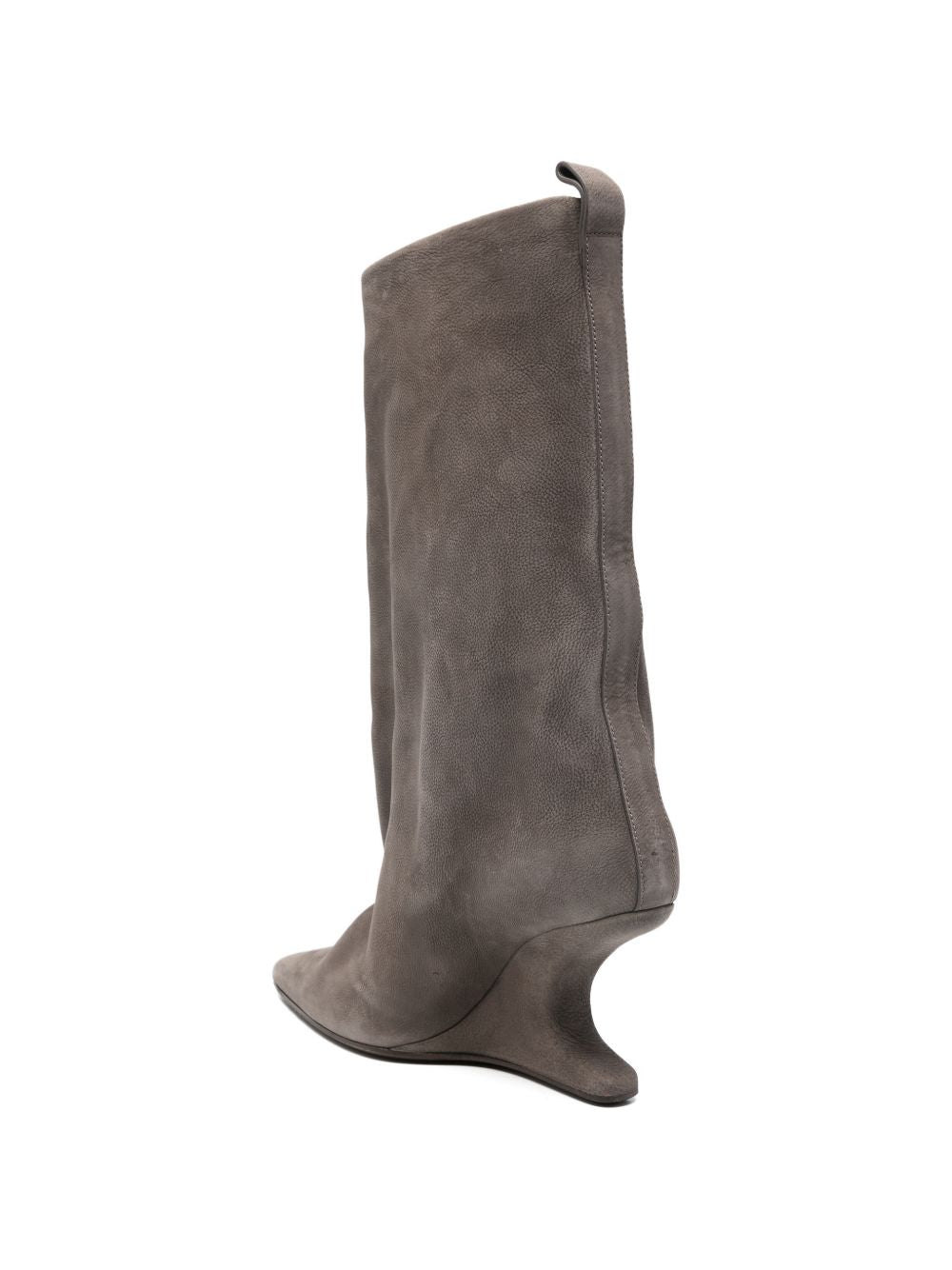 Stivali in pelle a punta in grigio Rick owens - donna 