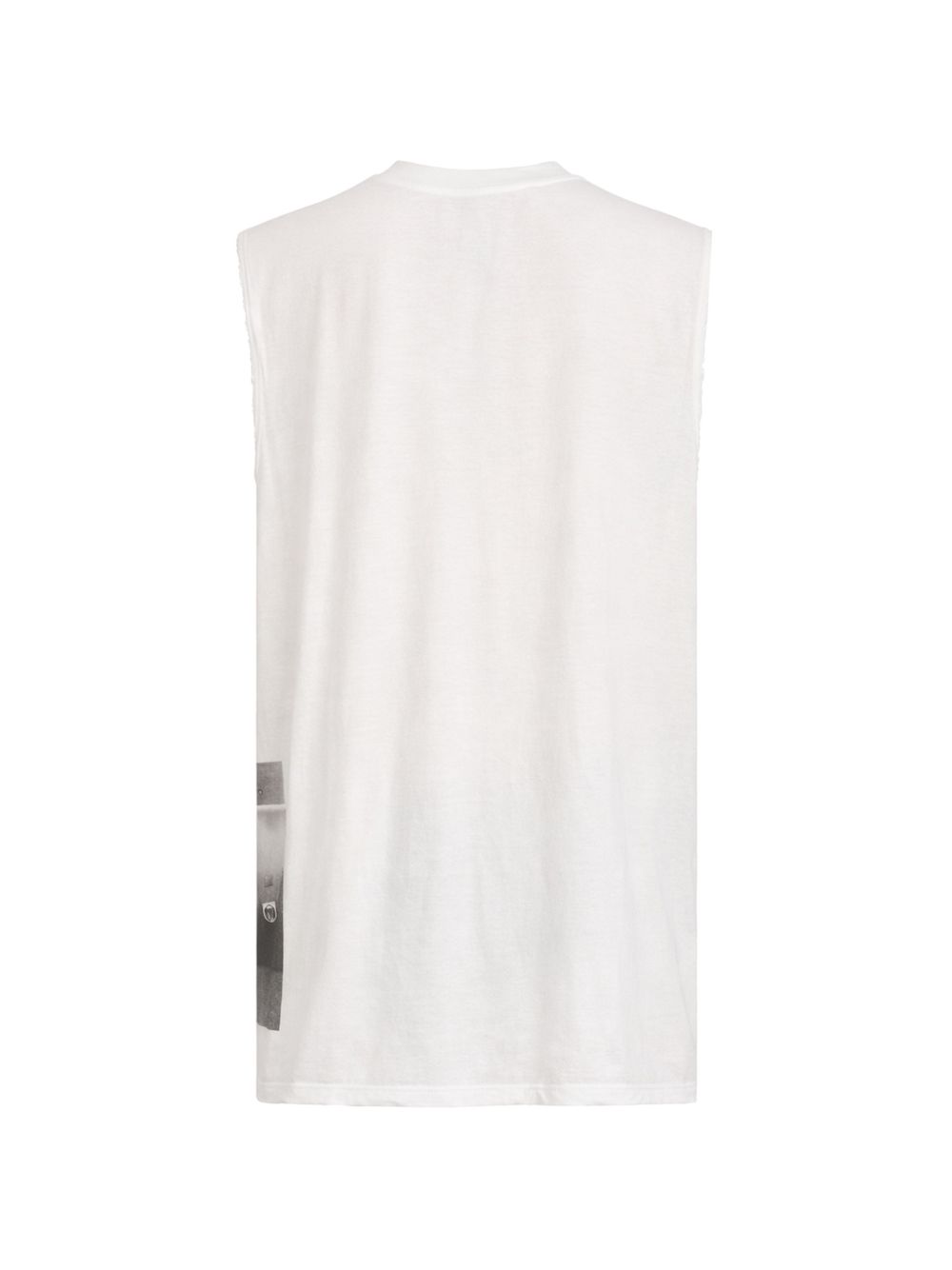 Canotta stampata jumbo in bianco Rick owens - uomo 