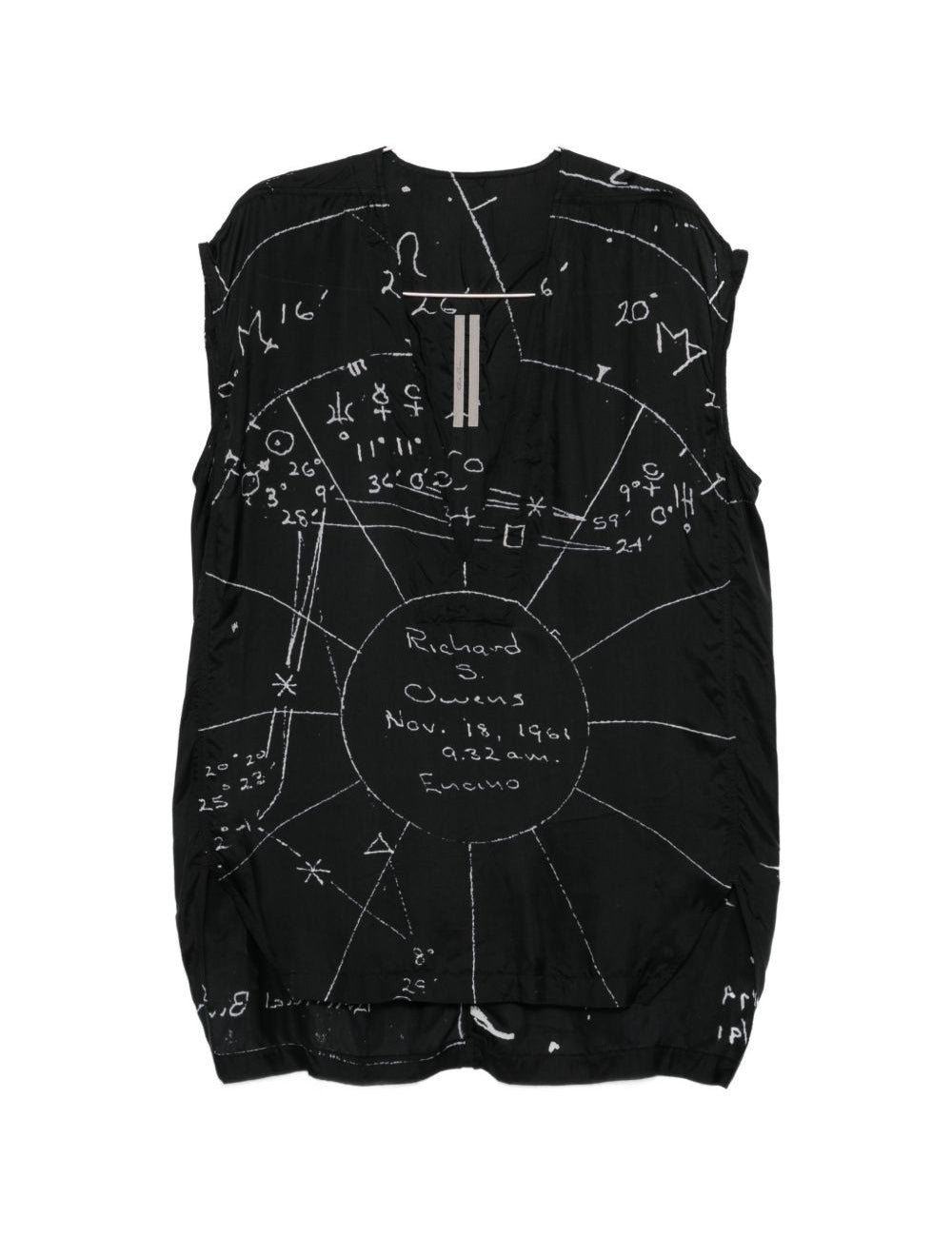 Top con stampa grafica in nero Rick owens - uomo 