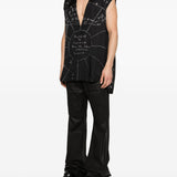 Top con stampa grafica in nero Rick owens - uomo 