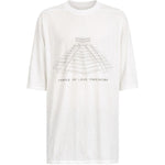 T-shirt a manica corta in bianco Rick owens - uomo 