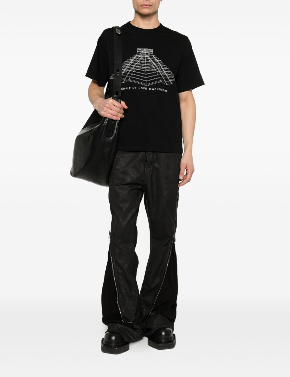 T-shirt con grafica in nero Rick owens - uomo 
