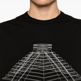T-shirt con grafica in nero Rick owens - uomo 