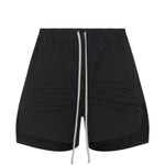 Shorts con coulisse in nero Rick owens - uomo 