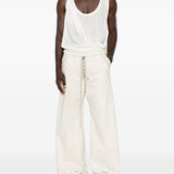 Pantaloni Bela con coulisse in avorio Rick owens - uomo 