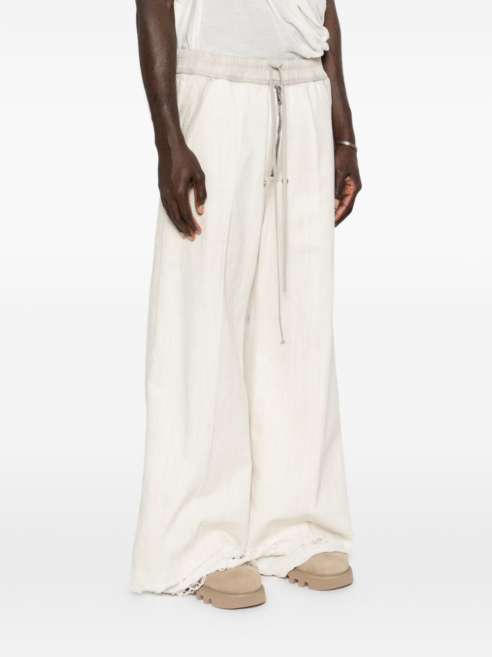 Pantaloni Bela con coulisse in avorio Rick owens - uomo 