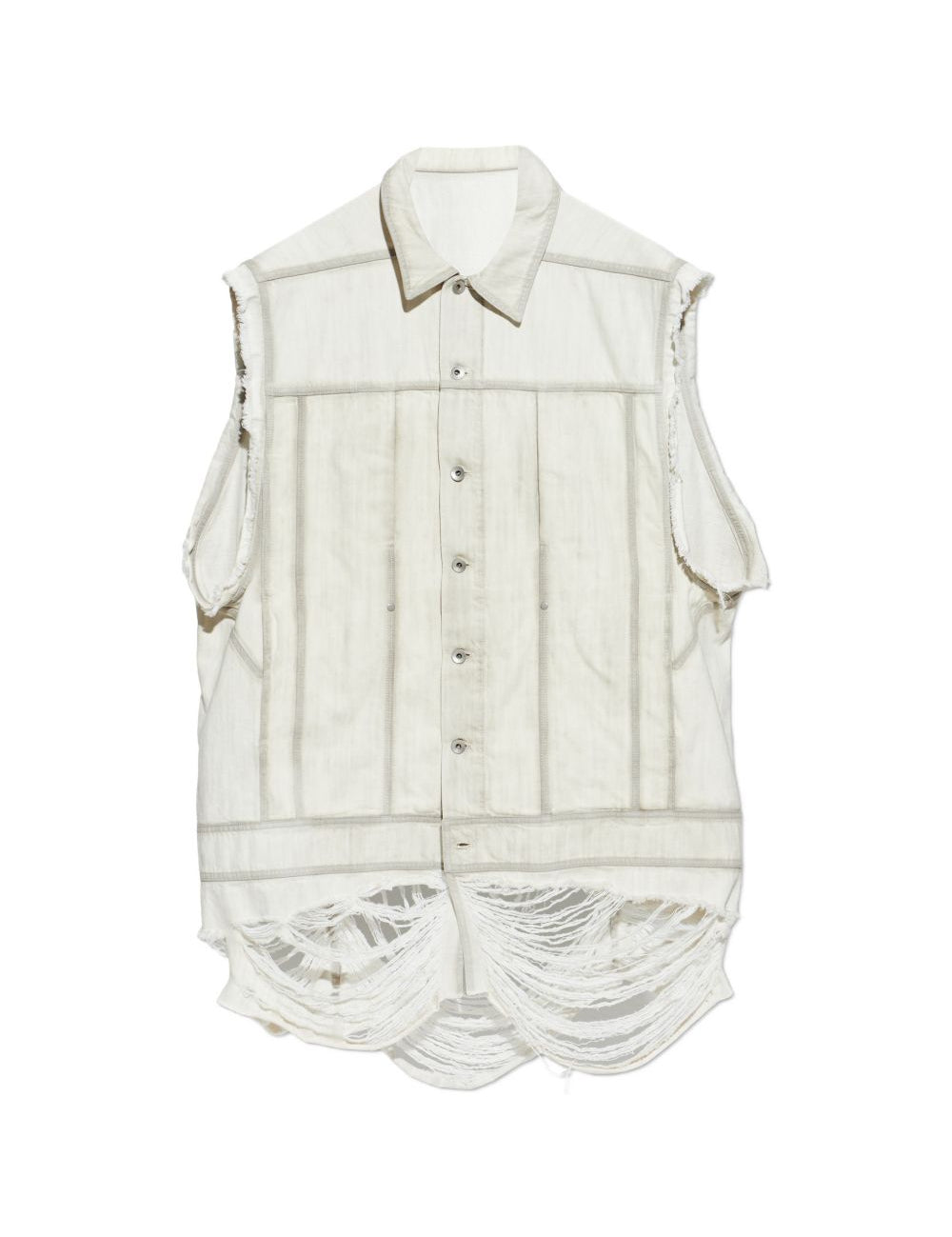 Gilet strappato in grigio Rick owens - uomo 