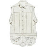 Gilet strappato in grigio Rick owens - uomo 