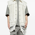 Gilet strappato in grigio Rick owens - uomo 