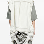 Gilet strappato in grigio Rick owens - uomo 