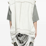 Gilet strappato in grigio Rick owens - uomo 