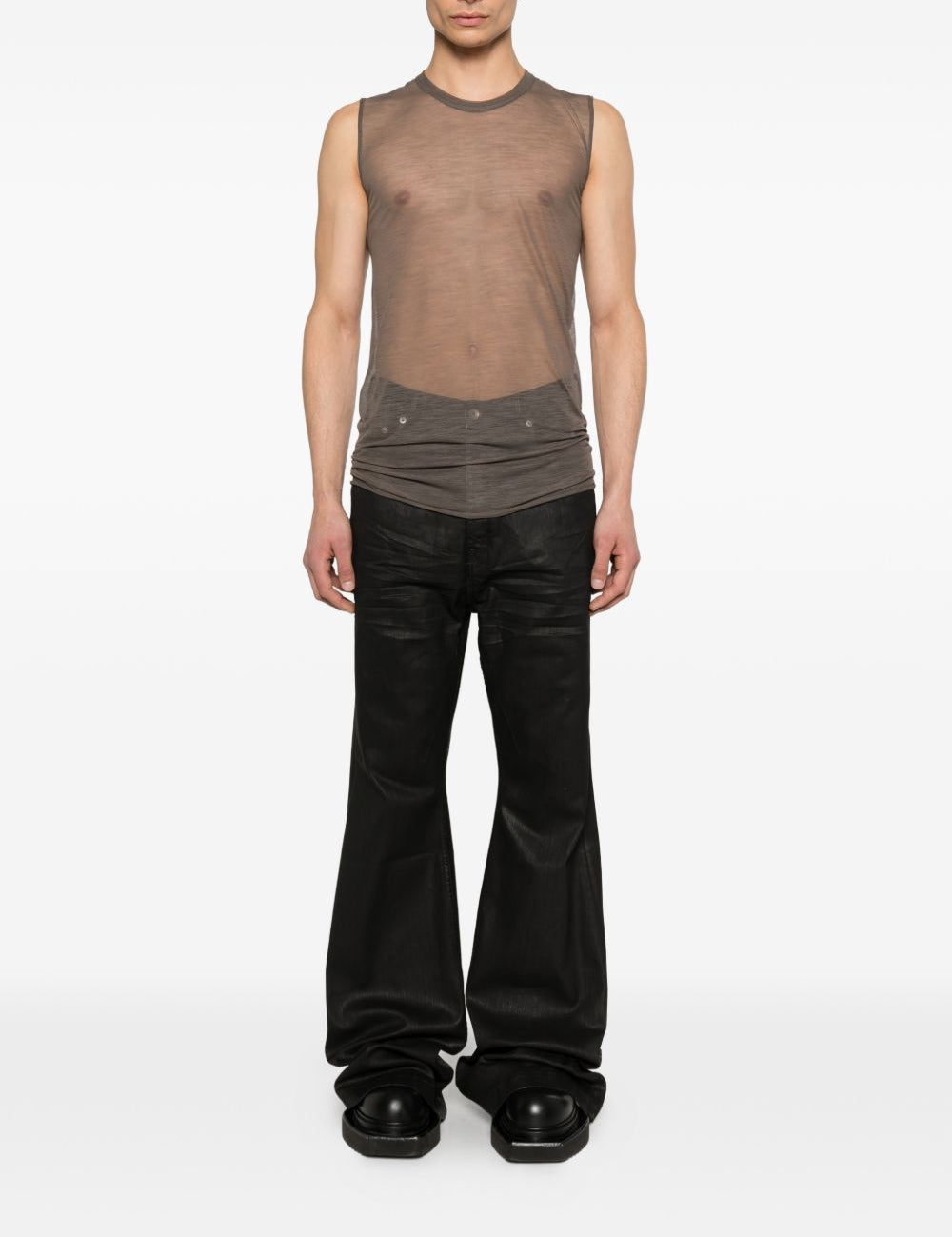 Canotta basic in grigio Rick owens - uomo 