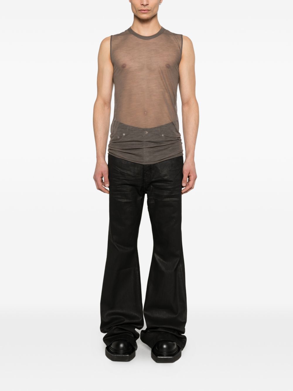 Canotta basic in grigio Rick owens - uomo 