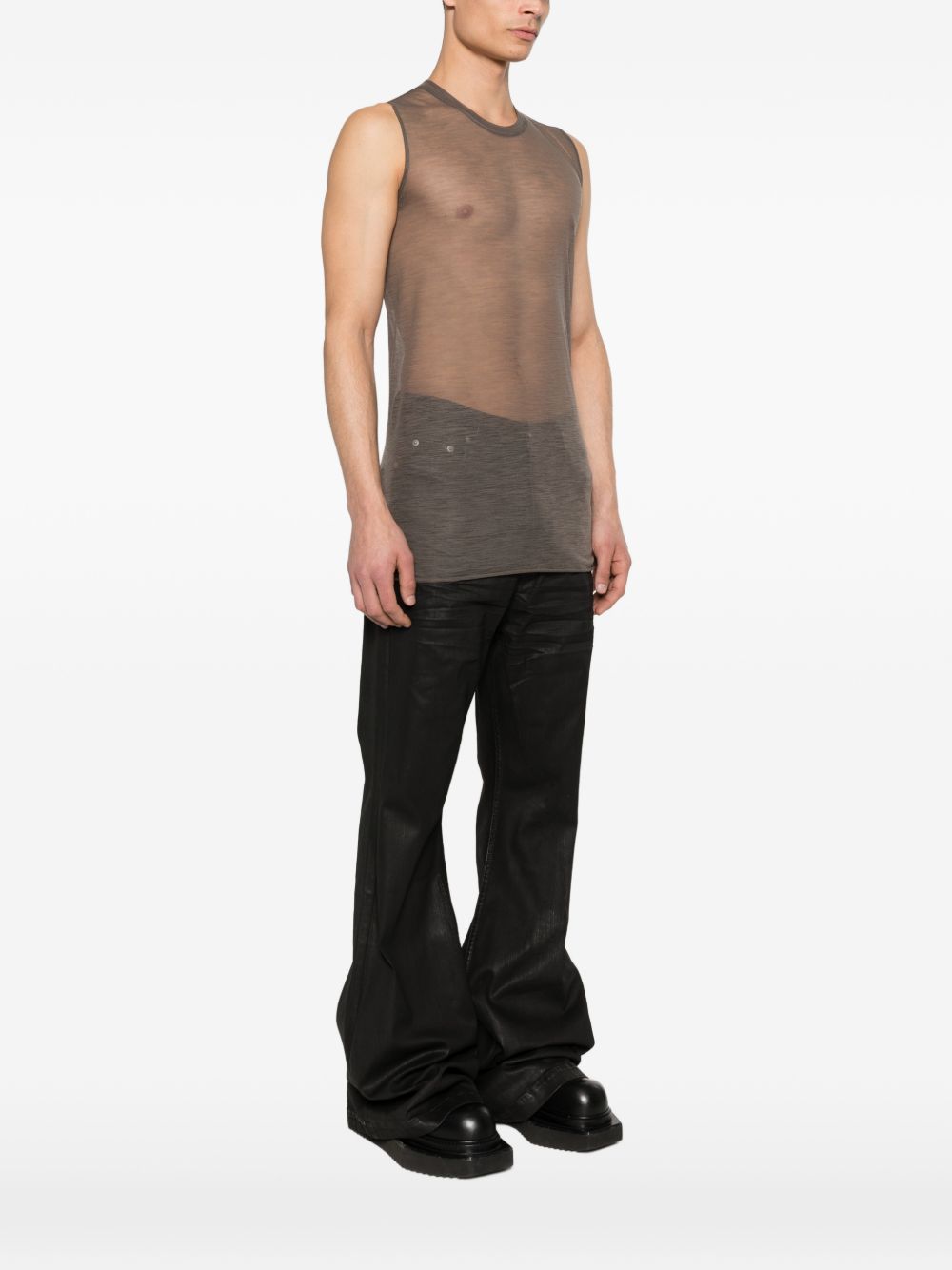 Canotta basic in grigio Rick owens - uomo 