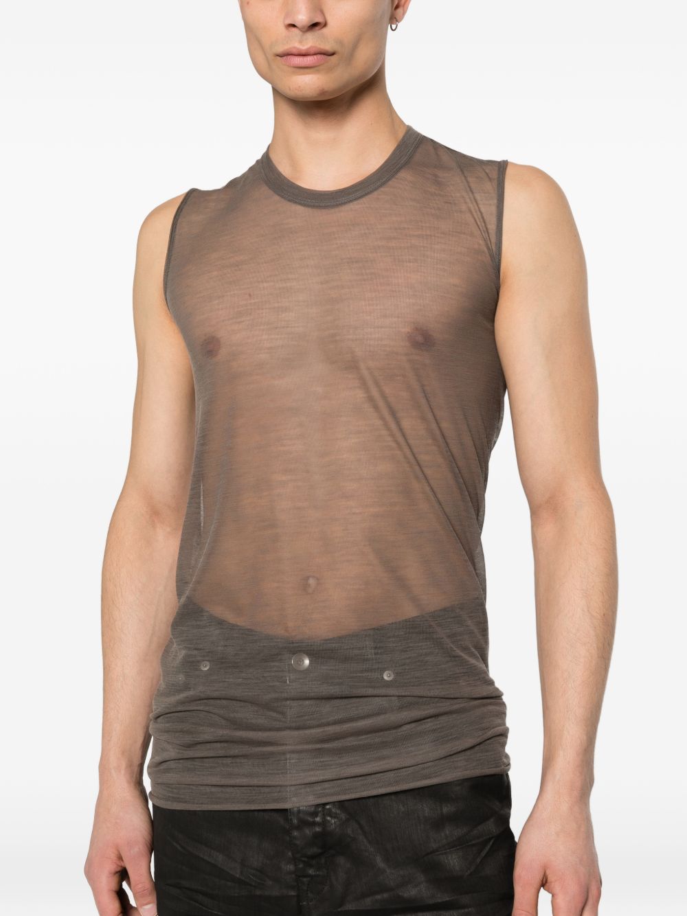 Canotta basic in grigio Rick owens - uomo 