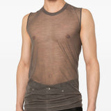 Canotta basic in grigio Rick owens - uomo 