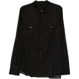 Camicia con tasche sul petto in nero Rick owens - uomo 