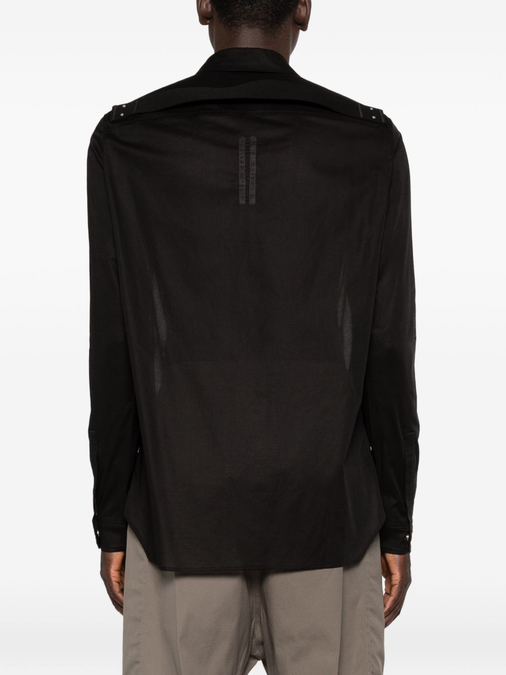 Camicia con tasche sul petto in nero Rick owens - uomo 