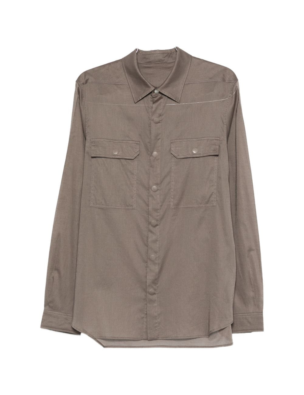 Camicia con tasche sul petto in marrone Rick owens - uomo 