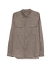 Camicia con tasche sul petto in marrone Rick owens - uomo