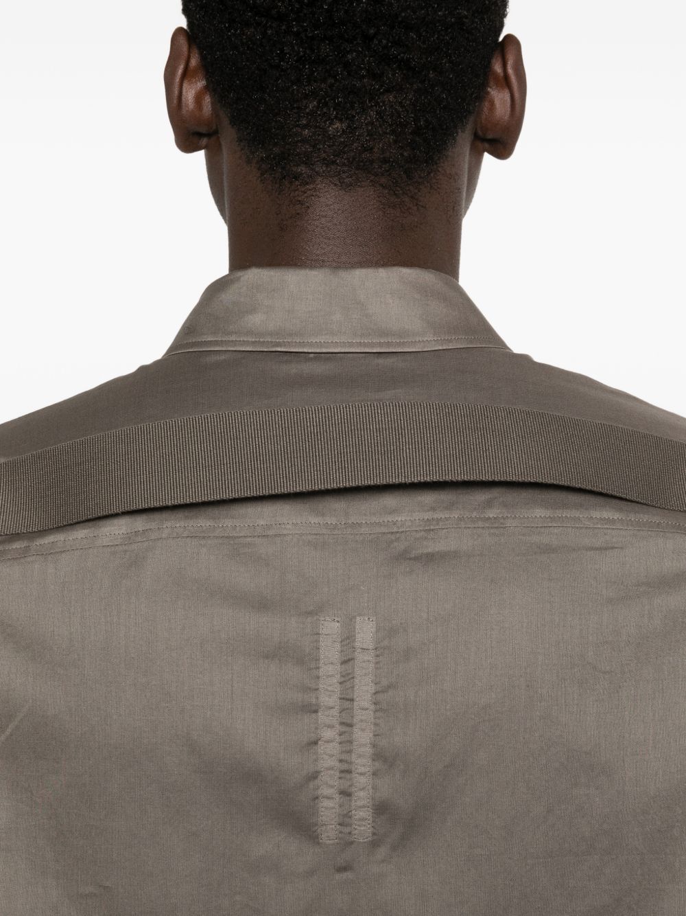 Camicia con tasche sul petto in marrone Rick owens - uomo 