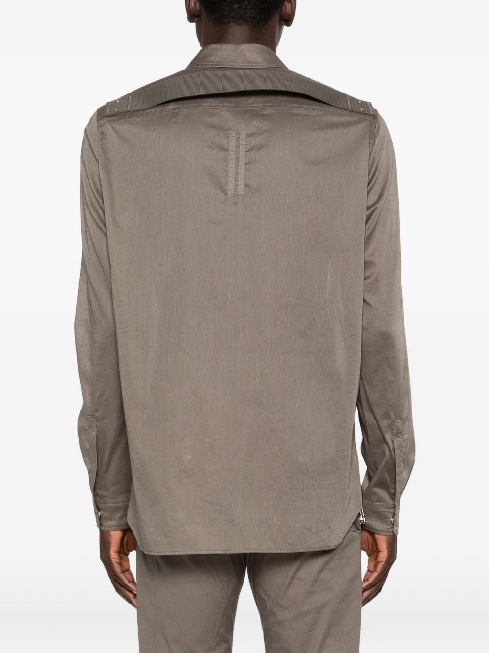 Camicia con tasche sul petto in marrone Rick owens - uomo 