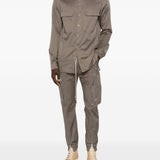 Camicia con tasche sul petto in marrone Rick owens - uomo 