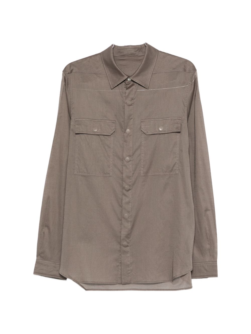 Camicia con tasche sul petto in marrone Rick owens - uomo 