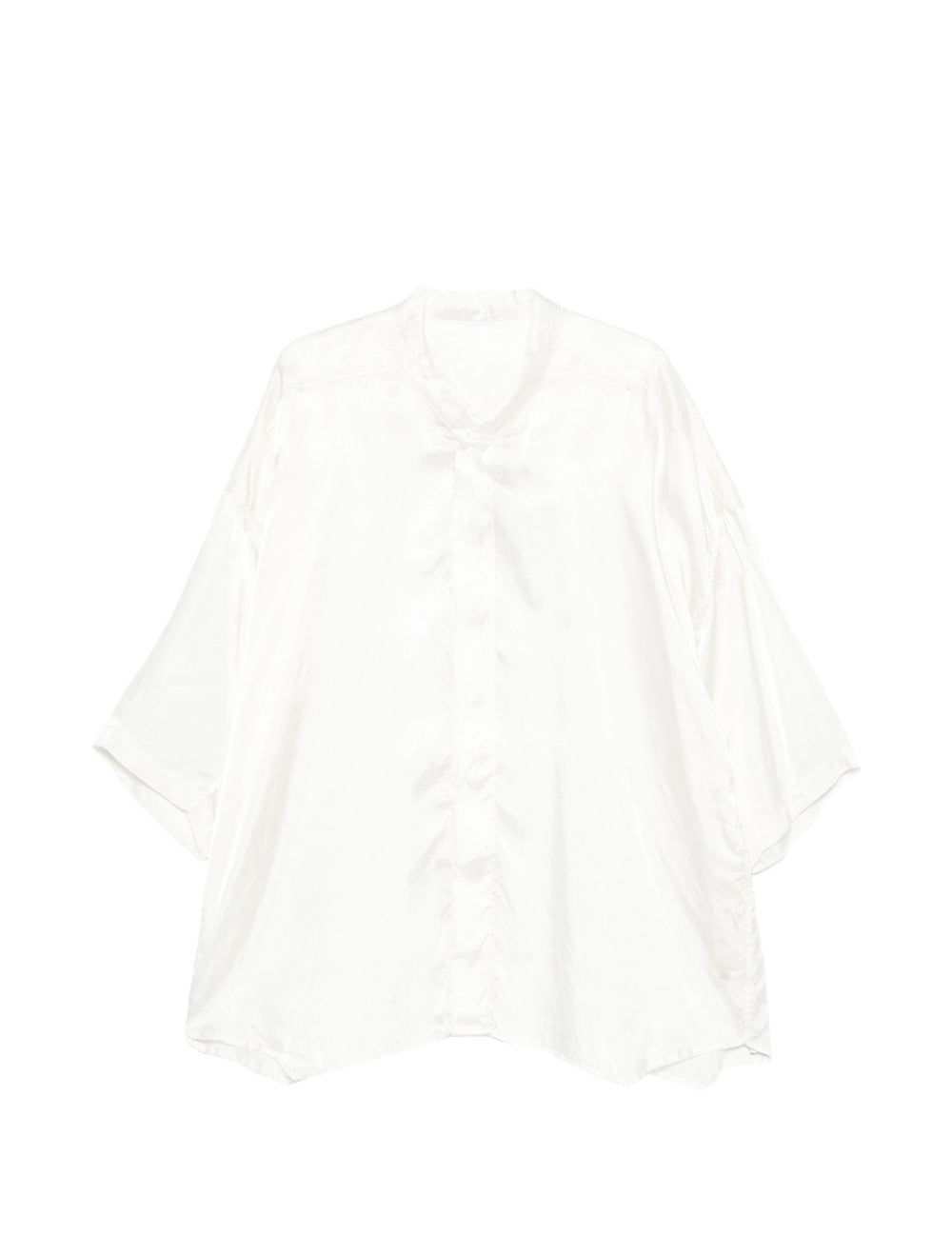 Camicia a maniche corte con design oversize in bianco Rick owens - uomo 
