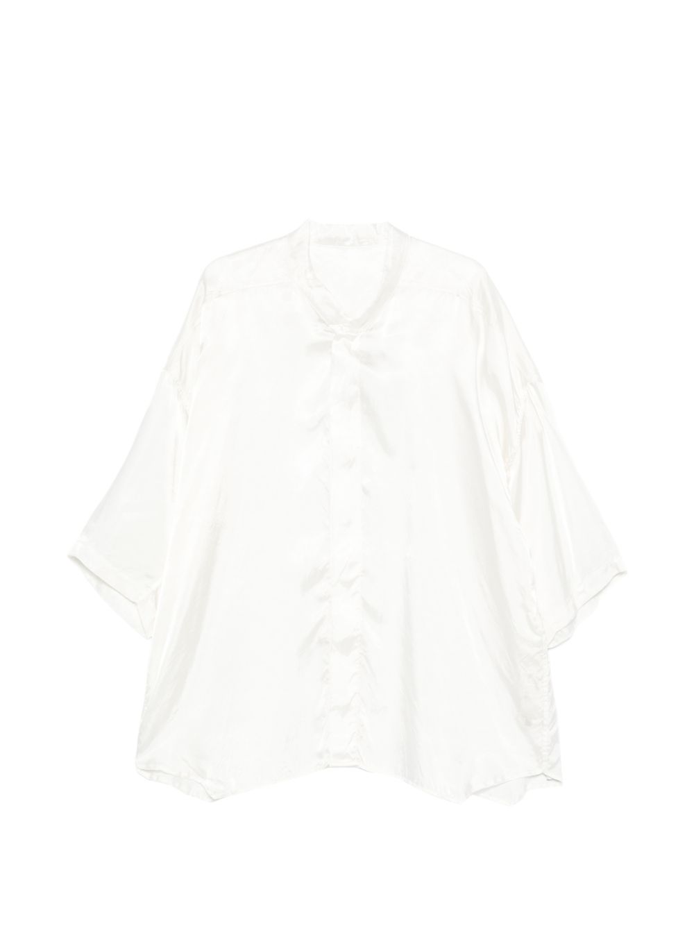 Camicia a maniche corte con design oversize in bianco Rick owens - uomo 