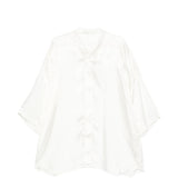Camicia a maniche corte con design oversize in bianco Rick owens - uomo 