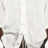 Camicia a maniche corte con design oversize in bianco Rick owens - uomo 