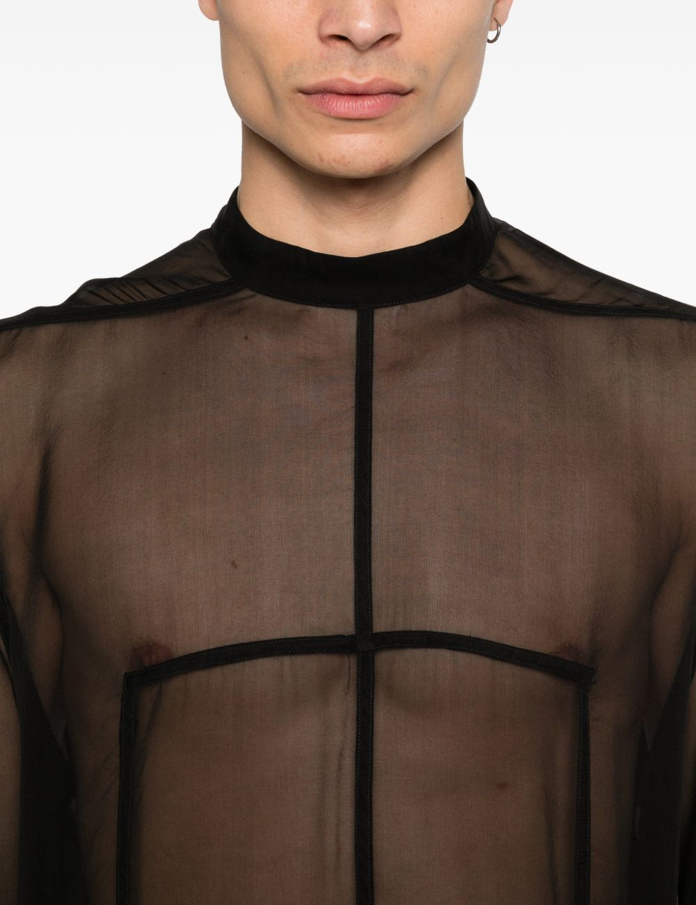 Top con bottoni sul retro in nero Rick owens - uomo 