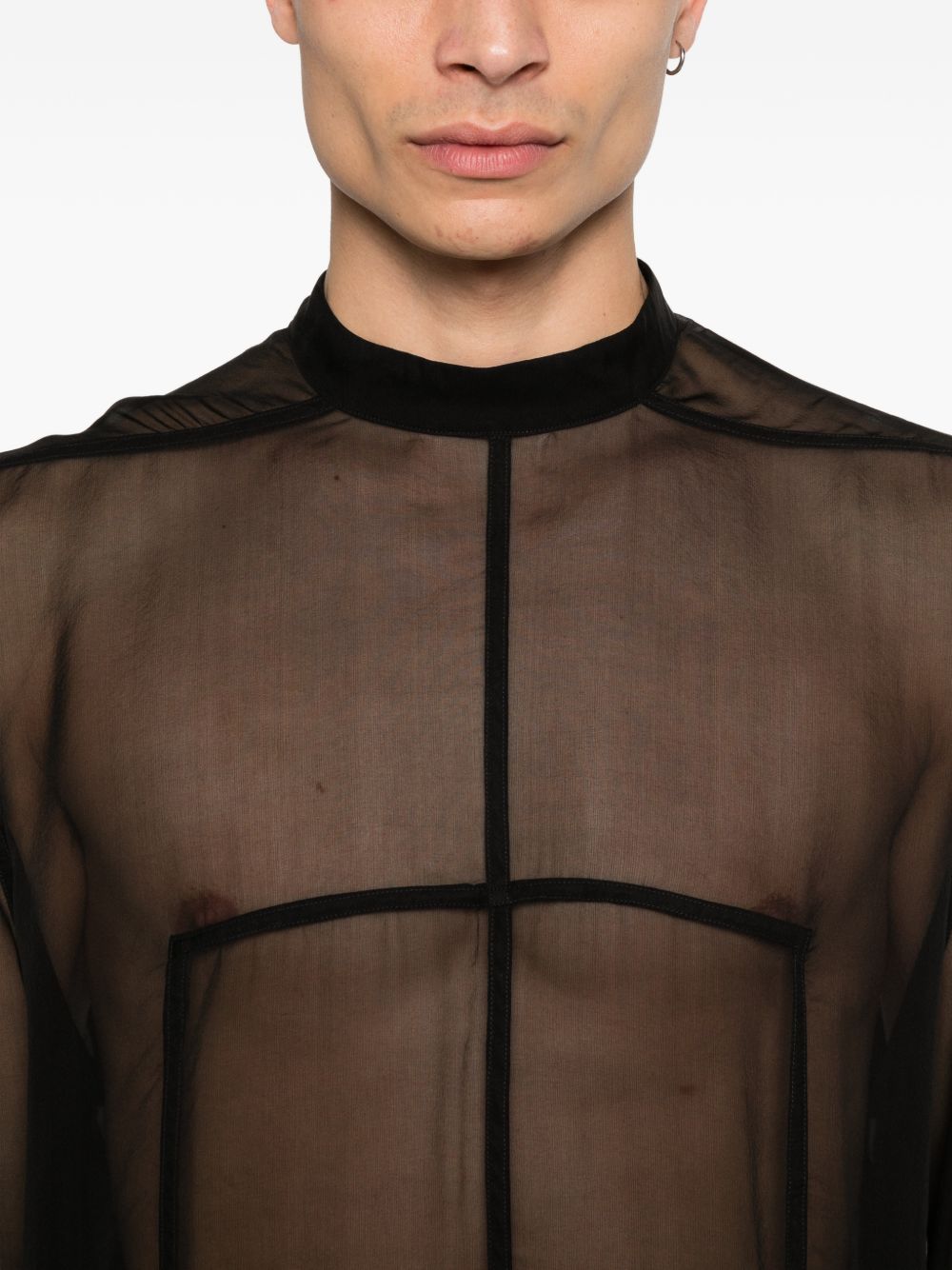 Top con bottoni sul retro in nero Rick owens - uomo 