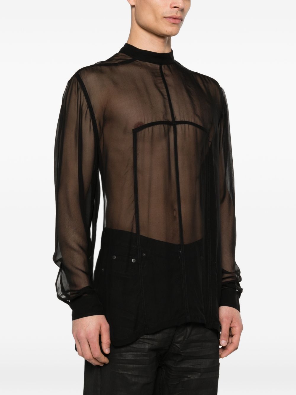 Top con bottoni sul retro in nero Rick owens - uomo 