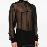 Top con bottoni sul retro in nero Rick owens - uomo 