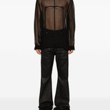 Top con bottoni sul retro in nero Rick owens - uomo 