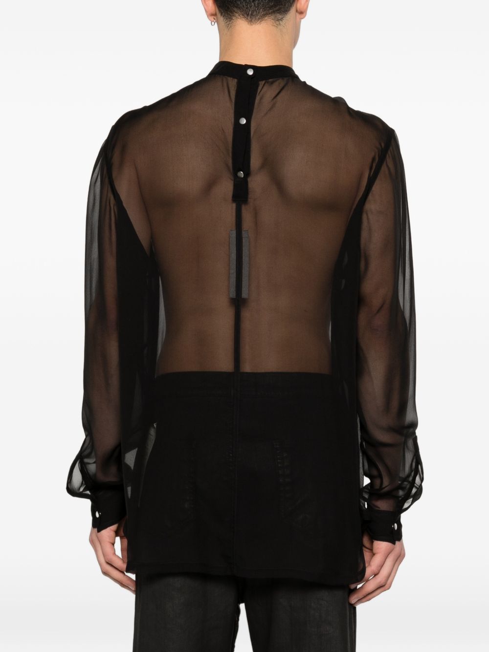 Top con bottoni sul retro in nero Rick owens - uomo 