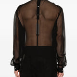Top con bottoni sul retro in nero Rick owens - uomo 