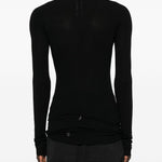 T-shirt a maniche lunghe in nero Rick owens - uomo 