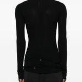 T-shirt a maniche lunghe in nero Rick owens - uomo 