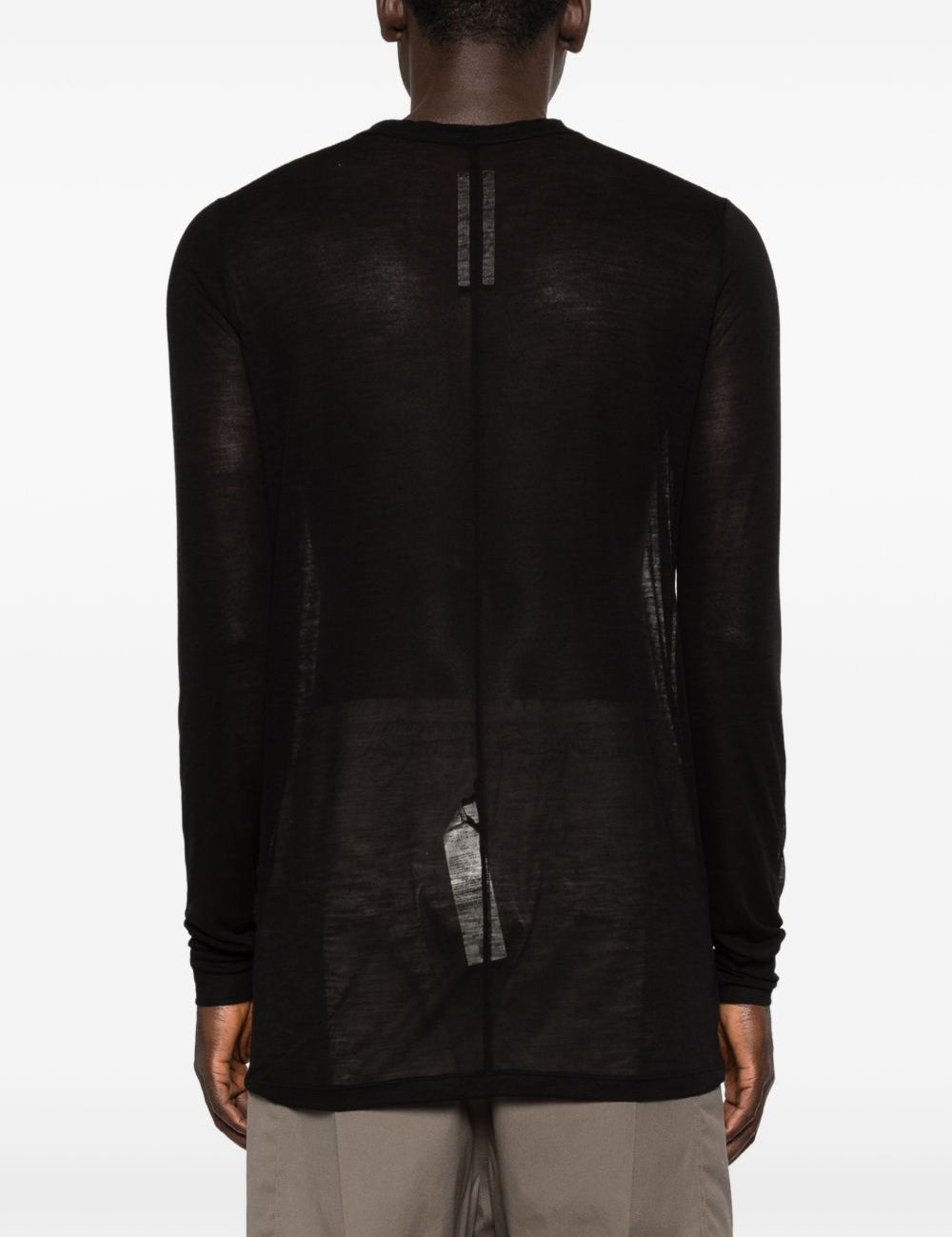 Top a maniche lunghe level ls t in nero Rick owens - uomo 