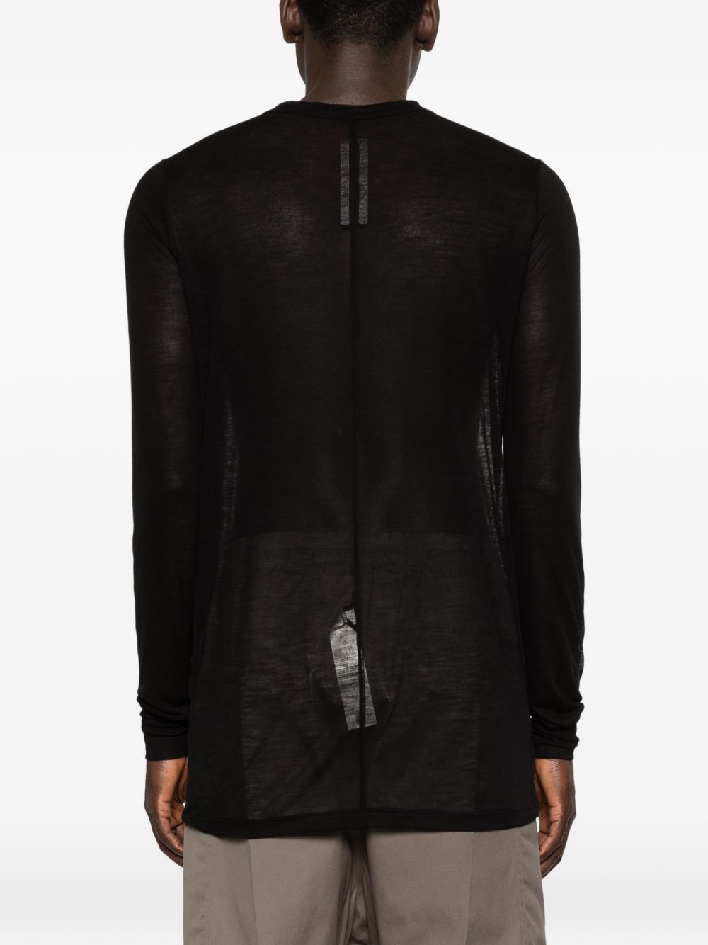 Top a maniche lunghe level ls t in nero Rick owens - uomo 